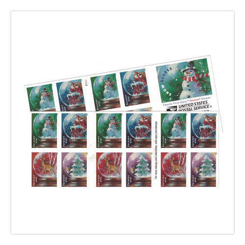 Image of United States Postal Service First-Class Forever Stamps, Holiday, 20/Book