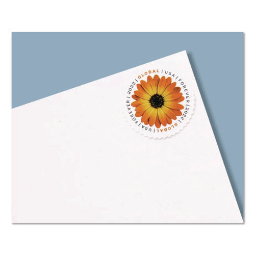 Image of United States Postal Service Global Forever Stamps, Floral, 10 Stamps/Sheet, 2 Sheets/Pack