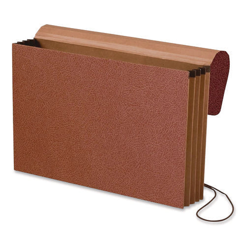 Image of Pendaflex® Standard Expanding Wallet with Fiber Gussets, 3.5" Expansion, 1 Section, Elastic Cord Closure, Legal Size, Redrope, 10/Box