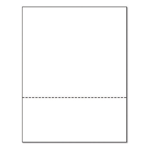 Image of PrintWorks® Professional Perforated Paper, 92 Bright, Perforated 3.5" from Bottom, 8.5 x 11, White, 500 Sheets/Ream, 5 Reams/Carton