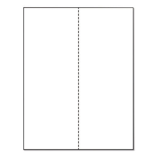 Image of PrintWorks® Professional Perforated Paper, 92 Bright, Perforated 4.25" from Left, 8.5 x 11, White, 500 Sheets/Ream, 5 Reams/Carton