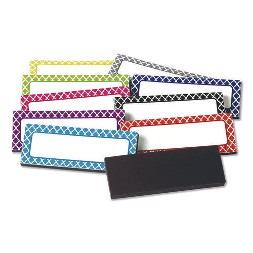Image of Teacher Created Resources Moroccan Magnetic Labels, 10 Assorted Colors, 2.5" x 1", 30/Pack