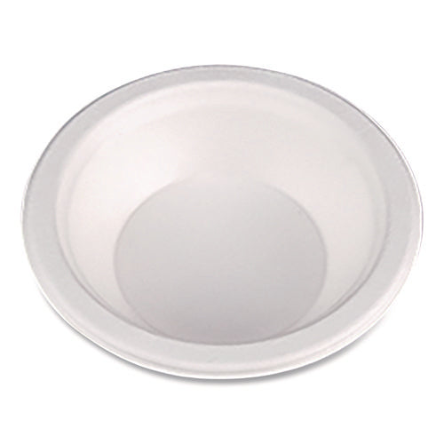 Image of SCT® ChampWare Molded Fiber Tableware, Bowl, 12 oz, White, 125/Sleeve, 8 Sleeves/Carton