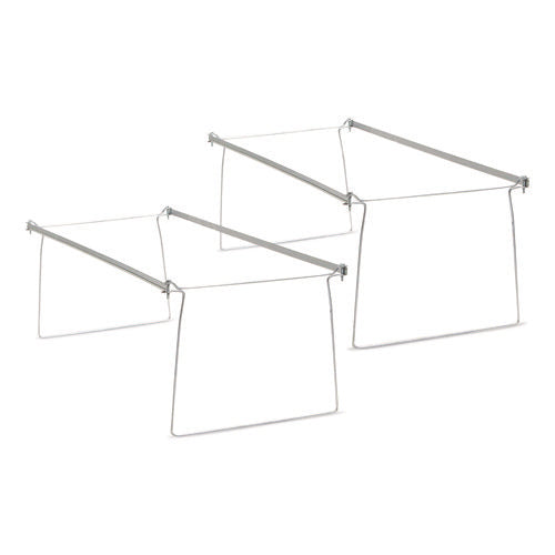 Image of Smead Steel Hanging Folder Drawer Frame, 1 Section, Letter Size, 23" to 27" Long, Gray, 2/Pack
