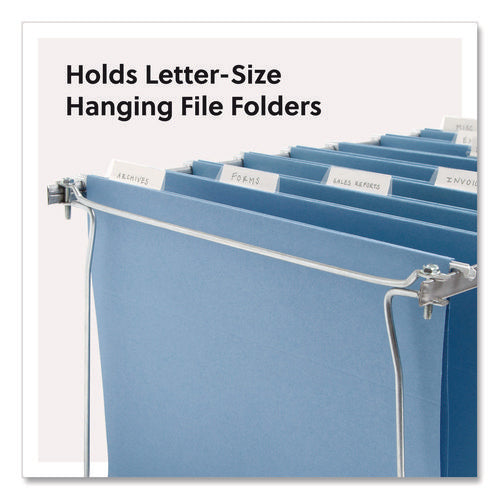 Image of Smead Steel Hanging Folder Drawer Frame, 1 Section, Letter Size, 23" to 27" Long, Gray, 2/Pack