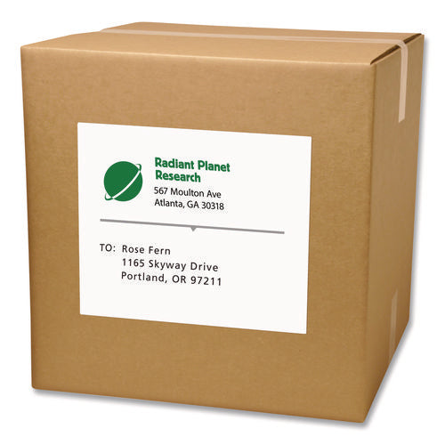 Image of Avery® White Shipping Labels-Bulk Packs, Inkjet/Laser Printers, 8.5 x 11, White, 500/Carton