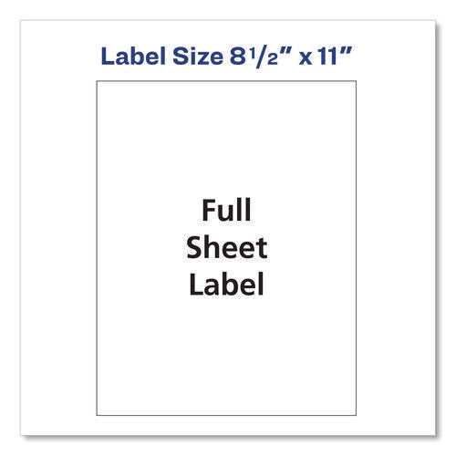 Image of Avery® White Shipping Labels-Bulk Packs, Inkjet/Laser Printers, 8.5 x 11, White, 500/Carton