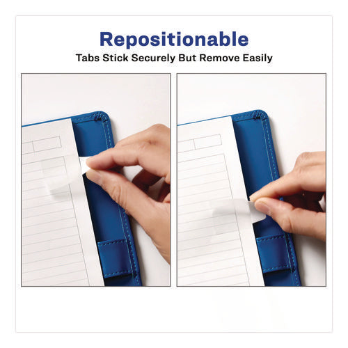 Image of Avery® Ultra Tabs Repositionable Tabs, 1/10-Cut, 1" Wide, White, 40/Pack