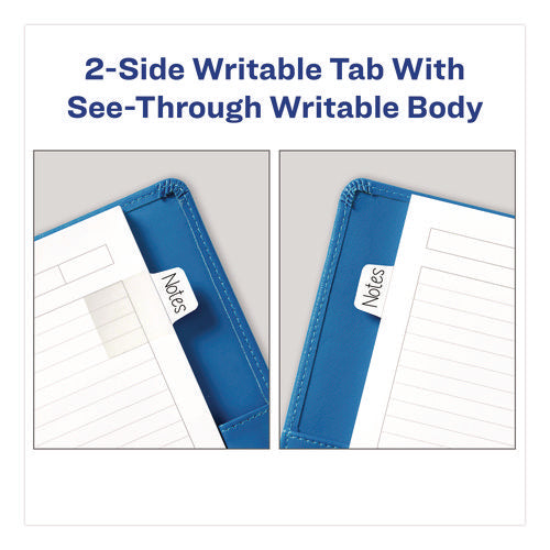 Image of Avery® Ultra Tabs Repositionable Tabs, 1/10-Cut, 1" Wide, White, 40/Pack