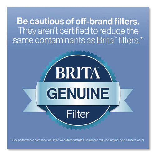Image of Brita® Small 6-Cup Water Filter Pitcher with 1 Standard Filter, Denali, White, 2/Carton