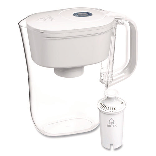 Image of Brita® Small 6-Cup Water Filter Pitcher with 1 Standard Filter, Denali, White, 2/Carton