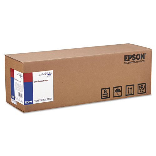 Image of Epson® Cold Press Bright Fine Art Paper Roll, 19 Mil, 17" X 50 Ft, Textured Matte White