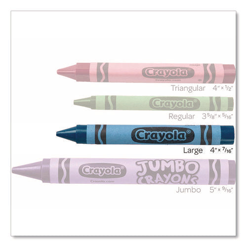 Image of Crayola® Ultra-Clean Washable Crayons, Large, Assorted, 16/Box