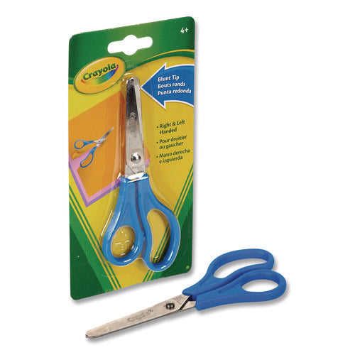 Image of Crayola® Blunt Tip Kid's Scissors, 5" Cut Length, Straight Blue Handle