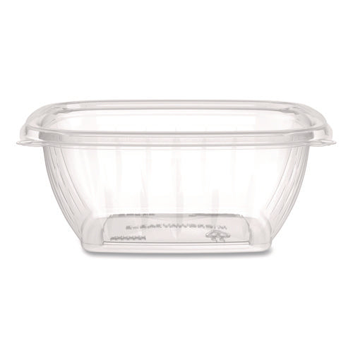 Image of Dart® Square Plastic Bowls, 12 oz, 8.5 x 8.5 x 2.64, Clear, Plastic, 63 Bowls/Sleeve, 8 Sleeves/Carton
