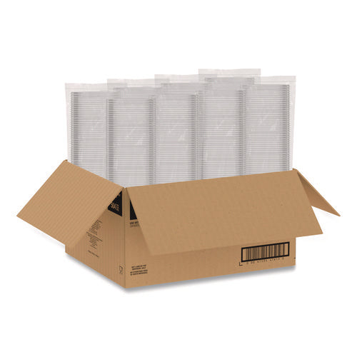 Image of Dart® Square Plastic Bowls, 12 oz, 8.5 x 8.5 x 2.64, Clear, Plastic, 63 Bowls/Sleeve, 8 Sleeves/Carton