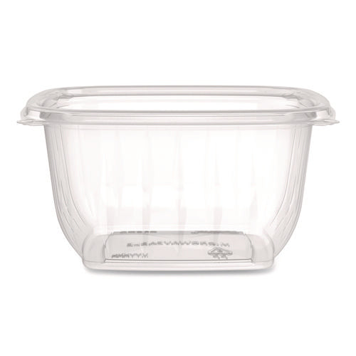 Image of Dart® Square Plastic Bowls, 16 oz, 8.5 x 8.5 x 1.96, Clear, Plastic, 63 Bowls/Sleeve, 8 Sleeves/Carton