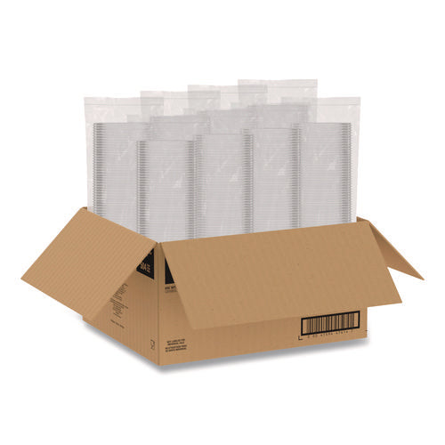 Image of Dart® Square Plastic Bowls, 16 oz, 8.5 x 8.5 x 1.96, Clear, Plastic, 63 Bowls/Sleeve, 8 Sleeves/Carton