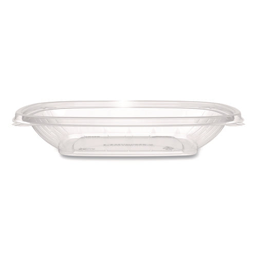 Image of Dart® Square Plastic Bowls, 24 oz, 5 x 5 x 1.99, Clear, Plastic, 63 Bowls/Sleeve, 4 Sleeves/Carton