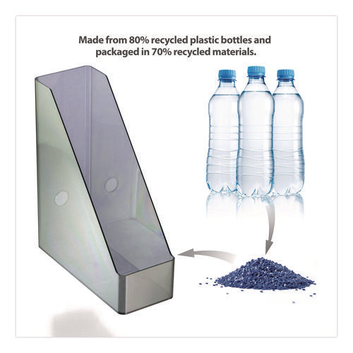 Image of Officemate Recycled Plastic Magazine File, 4.3 x 10.3 x 12.2, Translucent Gray