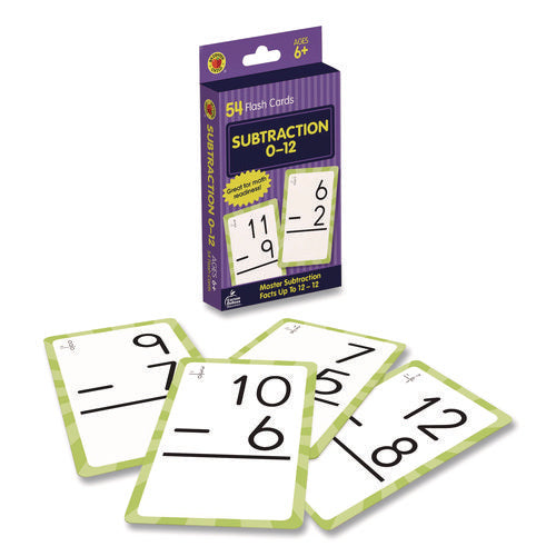 Image of Carson-Dellosa Education Subtraction 0 to 12 Flash Cards, 3.25 x 5.25, Assorted Colors, 54 Cards