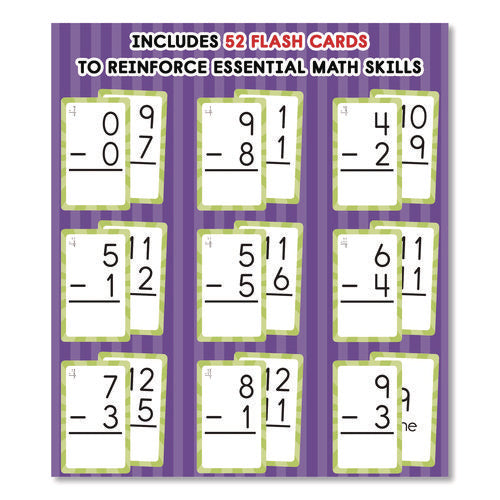 Image of Carson-Dellosa Education Subtraction 0 to 12 Flash Cards, 3.25 x 5.25, Assorted Colors, 54 Cards