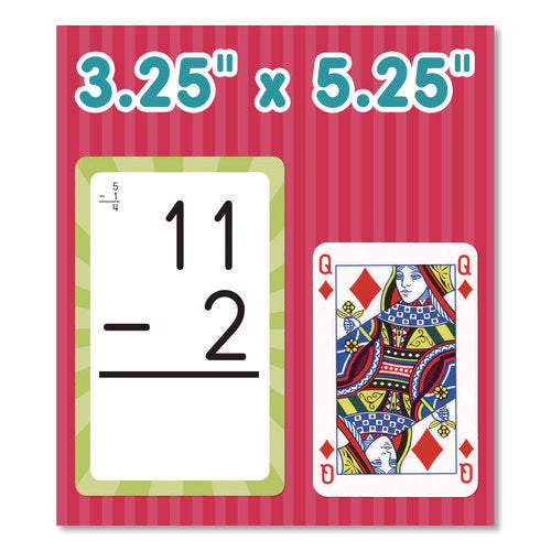 Image of Carson-Dellosa Education Subtraction 0 to 12 Flash Cards, 3.25 x 5.25, Assorted Colors, 54 Cards