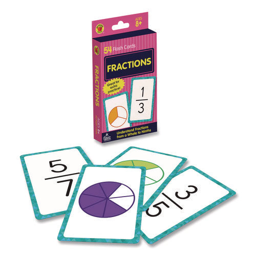 Image of Carson-Dellosa Education Fractions Flash Cards, 3.25 x 5.25, Assorted Colors, 54 Cards