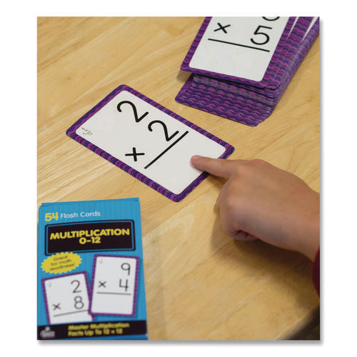 Image of Carson-Dellosa Education Multiplication 0 to 12 Flash Cards, 3.25 x 5.25, Assorted Colors, 54 Cards