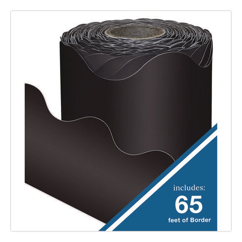 Image of Carson-Dellosa Education Rolled Scalloped Border, 2.25" x 65 ft, Black