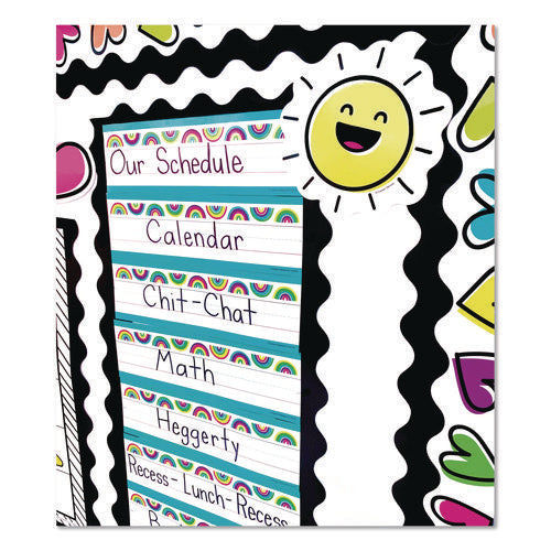 Image of Carson-Dellosa Education Rolled Scalloped Border, 2.25" x 65 ft, Black
