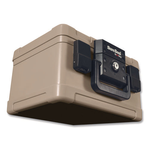 Image of SureSeal By FireKing® Fire And Waterproof Chest, 0.15 Cu Ft, 12.2w X 9.8d X 7.3h, Taupe