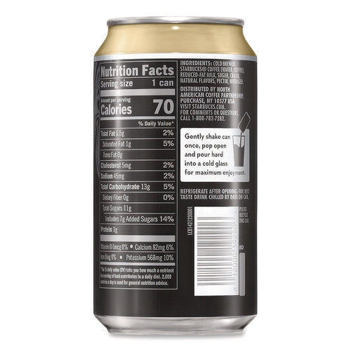 Image of Starbucks® Nitro Cold Brew Coffee, Vanilla Sweet Cream, 9.6 oz Can, 12/Carton
