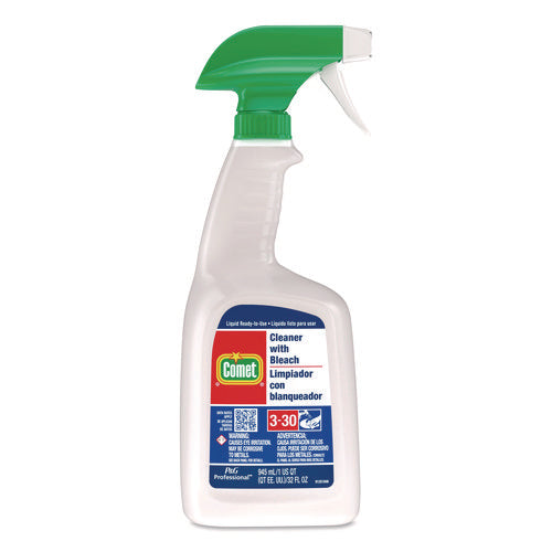 Image of Comet® Cleaner with Bleach, 32 oz Bottles, 8 Bottles and 2 Trigger Sprayers/Carton