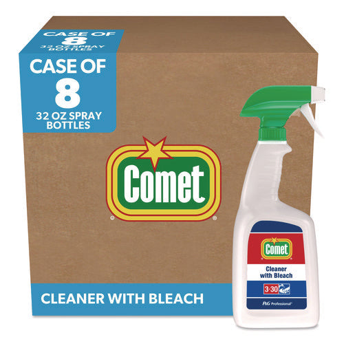 Image of Comet® Cleaner with Bleach, 32 oz Bottles, 8 Bottles and 2 Trigger Sprayers/Carton