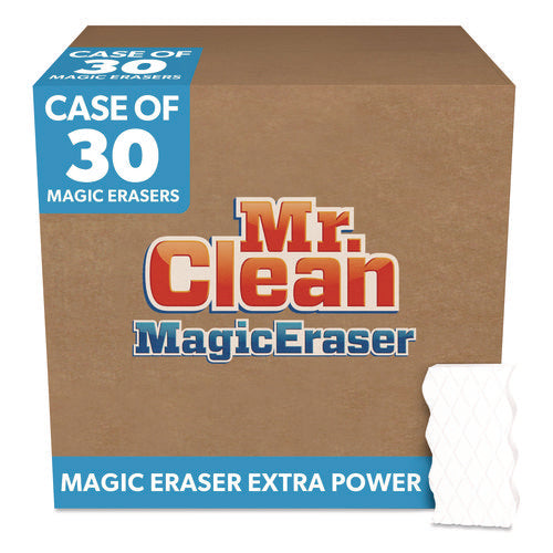 Image of Mr. Clean® Magic Eraser Extra Durable, 4.6 X 2.4, 0.7" Thick, White, 30/carton