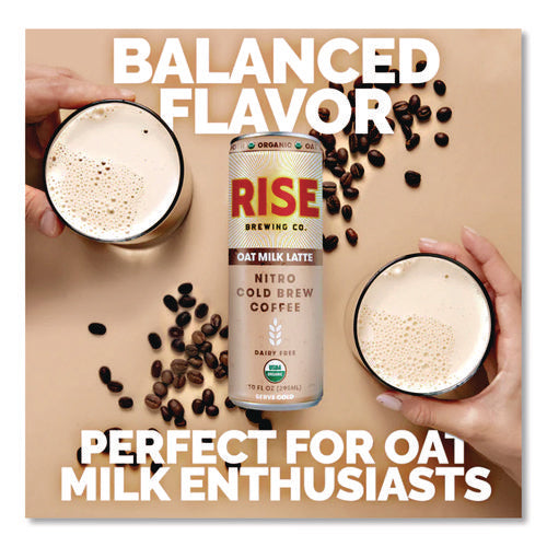 Image of RISE Brewing Co.® Nitro Cold Brew Latte, Oat Milk, 7 oz Can, 12/Carton