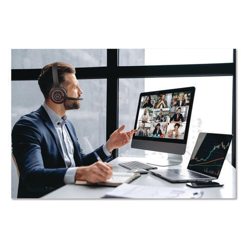 Image of Morpheus 360® Sanctuary Wireless Noise Canceling UC Headset with Boom Mic HS6750ANC, Binaural, Over the Head Headset