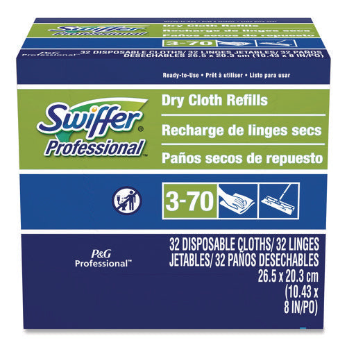 Image of Swiffer® Dry Refill Cloths, White, 10.63 x 8, 32/Box, 6 Boxes/Carton