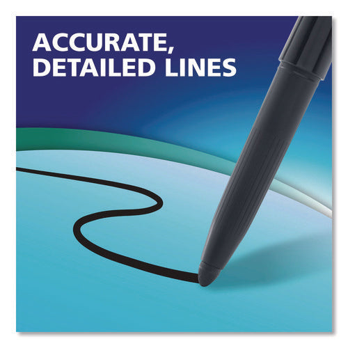 Image of EXPO® Wet Erase Marker, Fine Bullet Tip, Black, 12/Pack