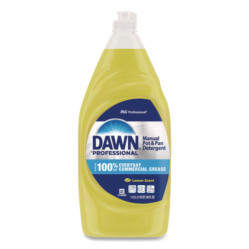 Image of Dawn® Professional Manual Pot/pan Dish Detergent, Lemon, 38 Oz Bottle, 8/carton