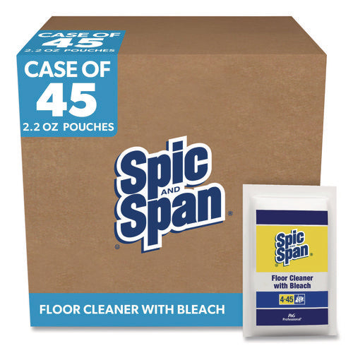 Image of Spic and Span® Bleach Floor Cleaner Packets, 2.2oz Packets, 45/carton