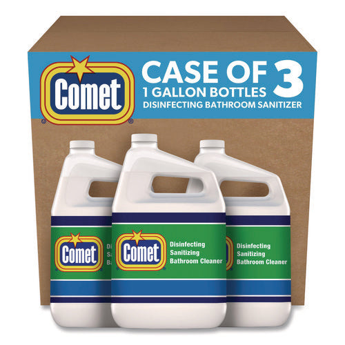 Image of Comet® Disinfecting-Sanitizing Bathroom Cleaner, One Gallon Bottle, 3/carton