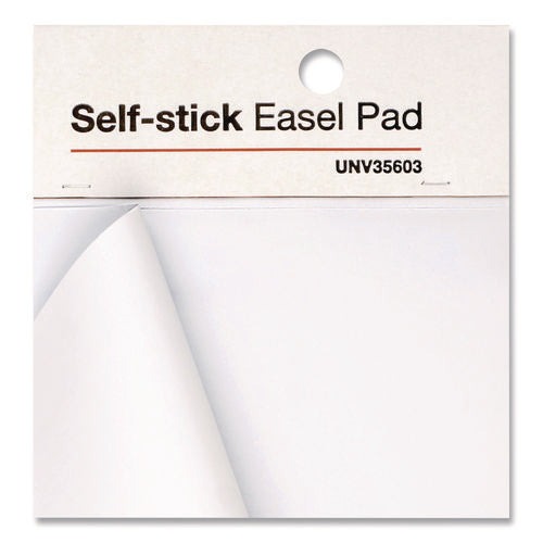 Image of Universal® Self-Stick Easel Pad, Unruled, 25 x 30, White, 30 Sheets, 2/Carton