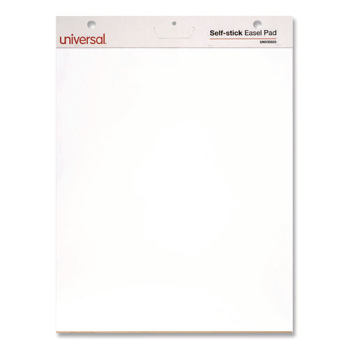 Image of Universal® Self-Stick Easel Pad, Unruled, 25 x 30, White, 30 Sheets, 2/Carton