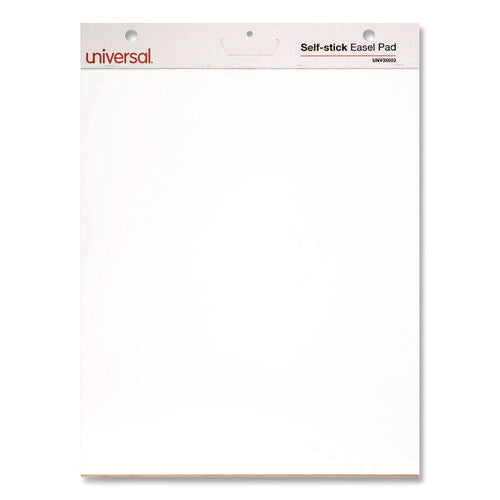Image of Universal® Self-Stick Easel Pad, Unruled, 25 x 30, White, 30 Sheets, 2/Carton