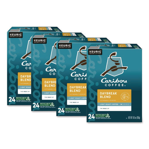 Image of Caribou Coffee® Daybreak Morning Blend Coffee K-Cups, 96/carton