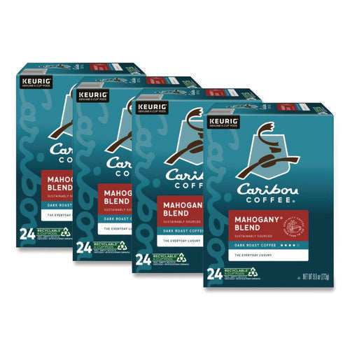Image of Caribou Coffee® Mahogany Coffee K-Cups, 96/carton