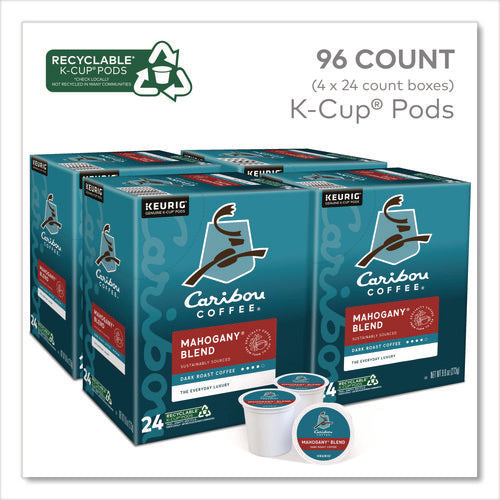 Image of Caribou Coffee® Mahogany Coffee K-Cups, 96/carton
