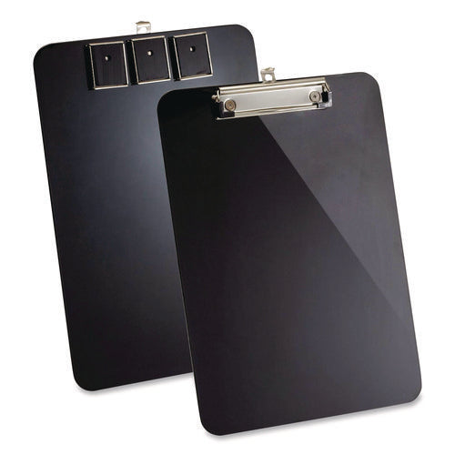Image of Officemate Plastic Magnetic Clipboard, 1.5" Clip Capacity, Holds 8 x 11.5 Sheets, Black